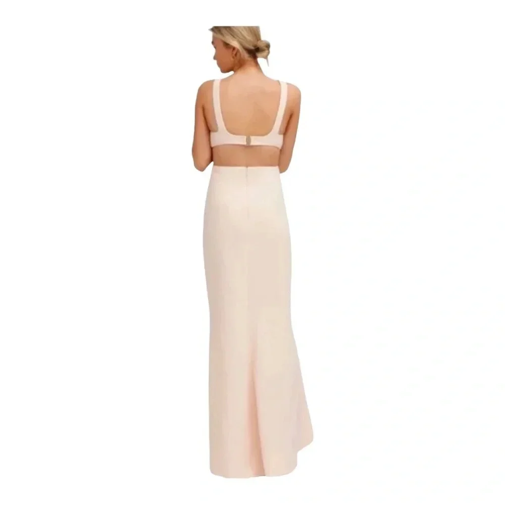 Significant Other Evie Cut Out‎ Open Back Long Dress Blush